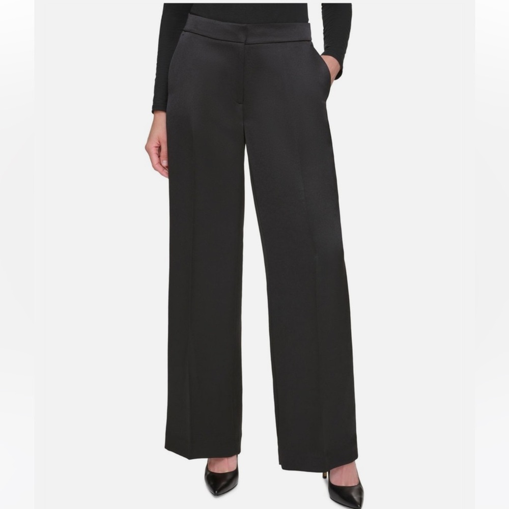 DKNY Black Wide-Leg Women's Pants